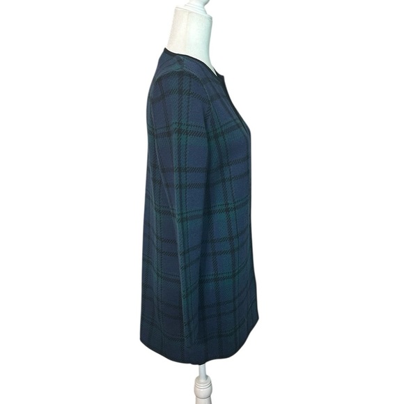 Talbots Blue and Green Tartan 100% Merino Wool Blazer - Picture 3 of 6